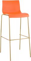 Barhocker Hover Kunststoff 4-Fuß Gold orange 