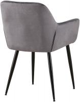 2er Set Esszimmerstuhl Emia Samt grau 