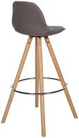 Barhocker Corbin Stoff Rund natura taupe 