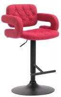 Barhocker Dublin STOFF schwarz rot