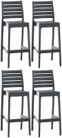 4er Set Barhocker Ares dunkelgrau 