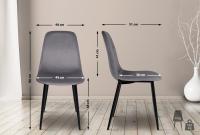 Esszimmerstuhl Napier Samt dunkelgrau 