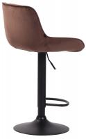 2er Set Barhocker Lentini Samt schwarz braun 