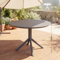 Tisch Sky rund 105 cm dunkelgrau 