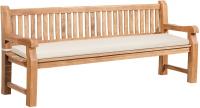 Teakbank Daxon mit Sitzkissen 220 cm creme