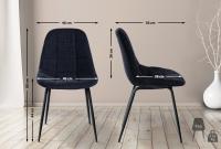 Stuhl Tom Stoff schwarz 