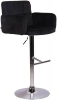 Barhocker Los Angeles Samt chrom schwarz Barhocker Los Angeles Samt chrom schwarz