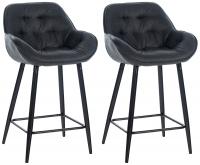 2er Set Barhocker Gibson Stoff dunkelgrau 2er Set Barhocker Gibson Stoff dunkelgrau