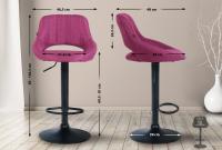 Barhocker Milet Stoff schwarz lila 