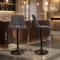 Barhocker Mapun Stoff dunkelgrau 