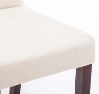 4er Set Esszimmerstuhl Ina Stoff cappuccino creme 