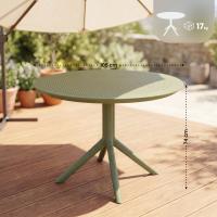 Tisch Sky rund 105 cm oliv 