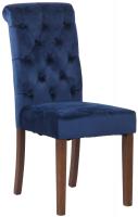 2er Set Esszimmerstühle Lisburn Samt blau 