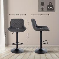 Barhocker Kasson Stoff schwarz Barhocker Kasson Stoff schwarz