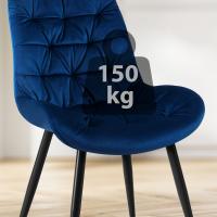 2er Set Esszimmerstuhl Rossford dunkelblau 