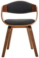 2er Set Stühle Kingston Stoff walnuss/schwarz 