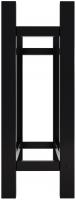 Kaminholzständer Medya eckig 30x80x80 cm schwarz 