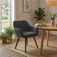 Esszimmerstuhl Vienna Cord schwarz dunkelgrau