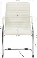 2er Set Besucherstühle Tira Kunstleder weiß 