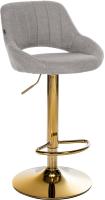 Barhocker Milet Stoff gold grau 