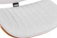 2er Set Barhocker Clawson Stoff chrom walnuss/creme