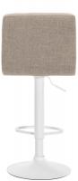 Barhocker Calma Stoff weiß creme 