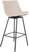 4er Set Barhocker Weston Schwenkbar Kunstleder creme 