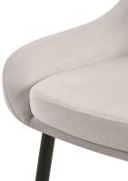 2er Set Esszimmerstuhl Elmira Samt schwarz grau 