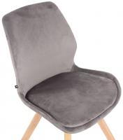 Stuhl Luna Samt grau 