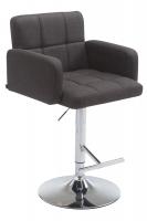 Barhocker Los Angeles, Stoff dunkelgrau