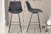 4er Set Barhocker Weston Schwenkbar Samt dunkelgrau 