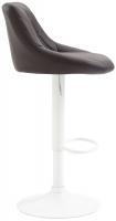 Barhocker Lazio Kunstleder weiß braun 
