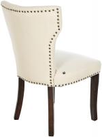 2er Set Esszimmerstuhl Zadar Stoff antik-dunkel creme 