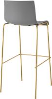 Barhocker Hover Kunststoff 4-Fuß Gold grau 