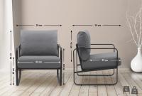 Lounger Manea Kunstleder grau 