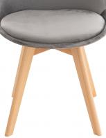 Stuhl Linares Samt grau 