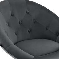 Barhocker London Samt weiß dunkelgrau 
