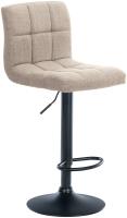 2er Set Barhocker Calma Stoff schwarz creme 