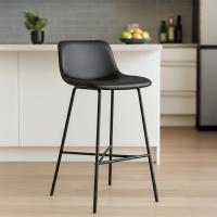Barhocker Altona Kunstleder schwarz 