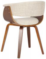 2er Set Stühle Bruce Stoff walnuss/creme 