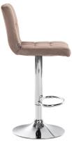 2er Set Barhocker Peru Samt chrom braun 