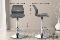 2er Set Barhocker Gilbert Kunststoff grau 