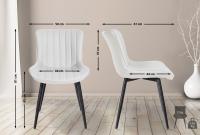 2er Set Stühle Largo Kunstleder weiß 
