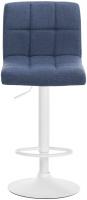 2er Set Barhocker Calma Stoff weiß blau 