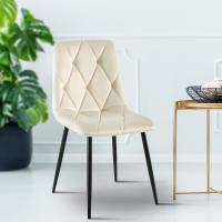 2er Set Esszimmerstuhl Clairton Samt creme 2er Set Esszimmerstuhl Clairton Samt creme