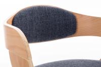 Besucherstuhl Kingston Stoff natura/blau 