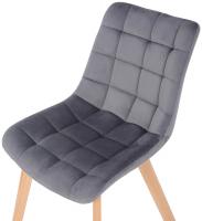 2er Set Esszimmerstühle Passaic Samt grau 2er Set Esszimmerstühle Passaic Samt grau