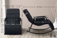 Schaukelstuhl Cathy Stoff schwarz 