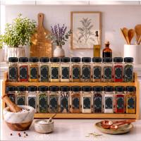 24er Set Gewürzgläser Kunststoff schwarz 