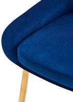 2er Set Esszimmerstuhl Elmira Samt gold dunkelblau 